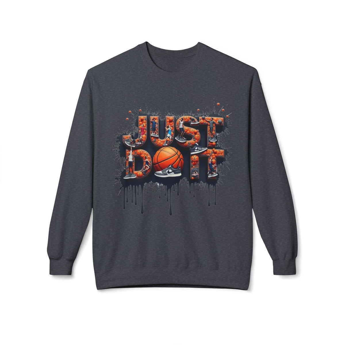 Sporty Basketball Crewneck Sweatshirt, Perfect for Athletes, Basketball Fans, Casual Wear, Gifts for Him, Game Day Essentials
