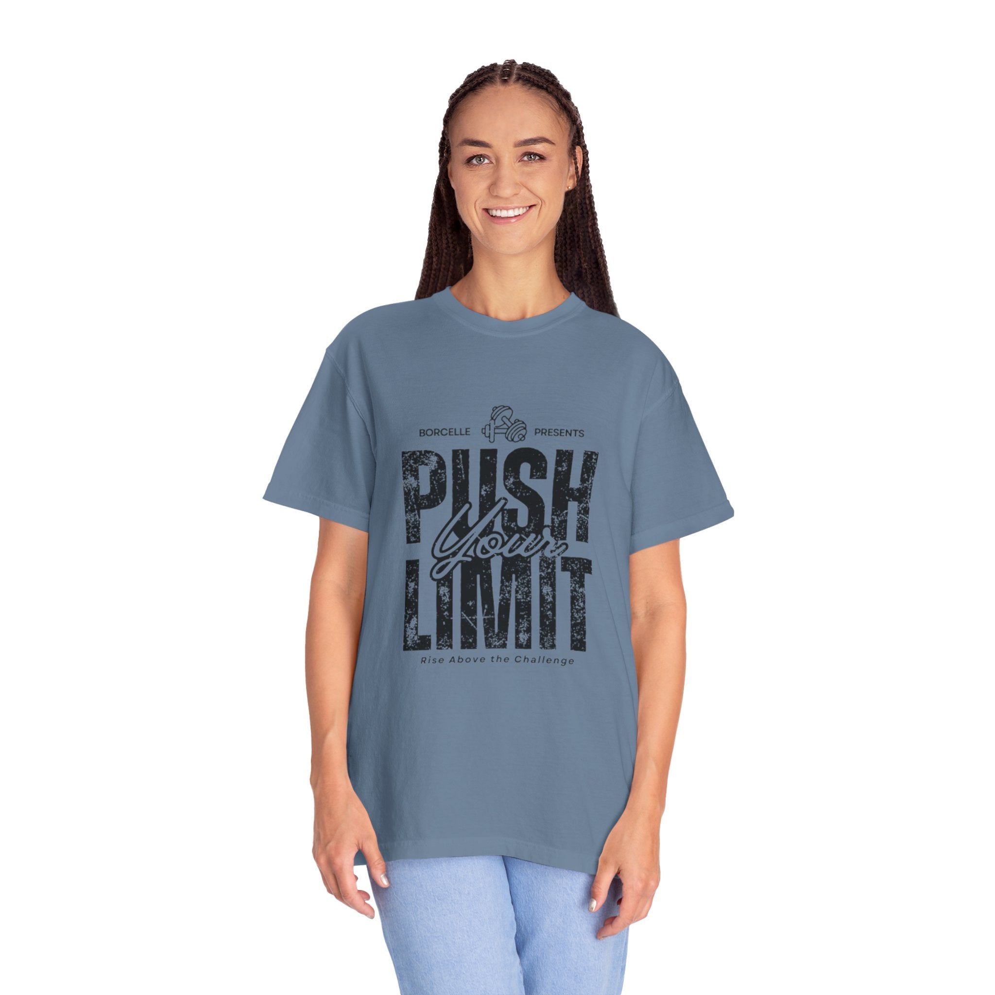 Motivational Gym T-shirt, Push Your Limit Tee, Workout Top, Fitness Apparel, Unisex Activewear, Inspirational Clothing