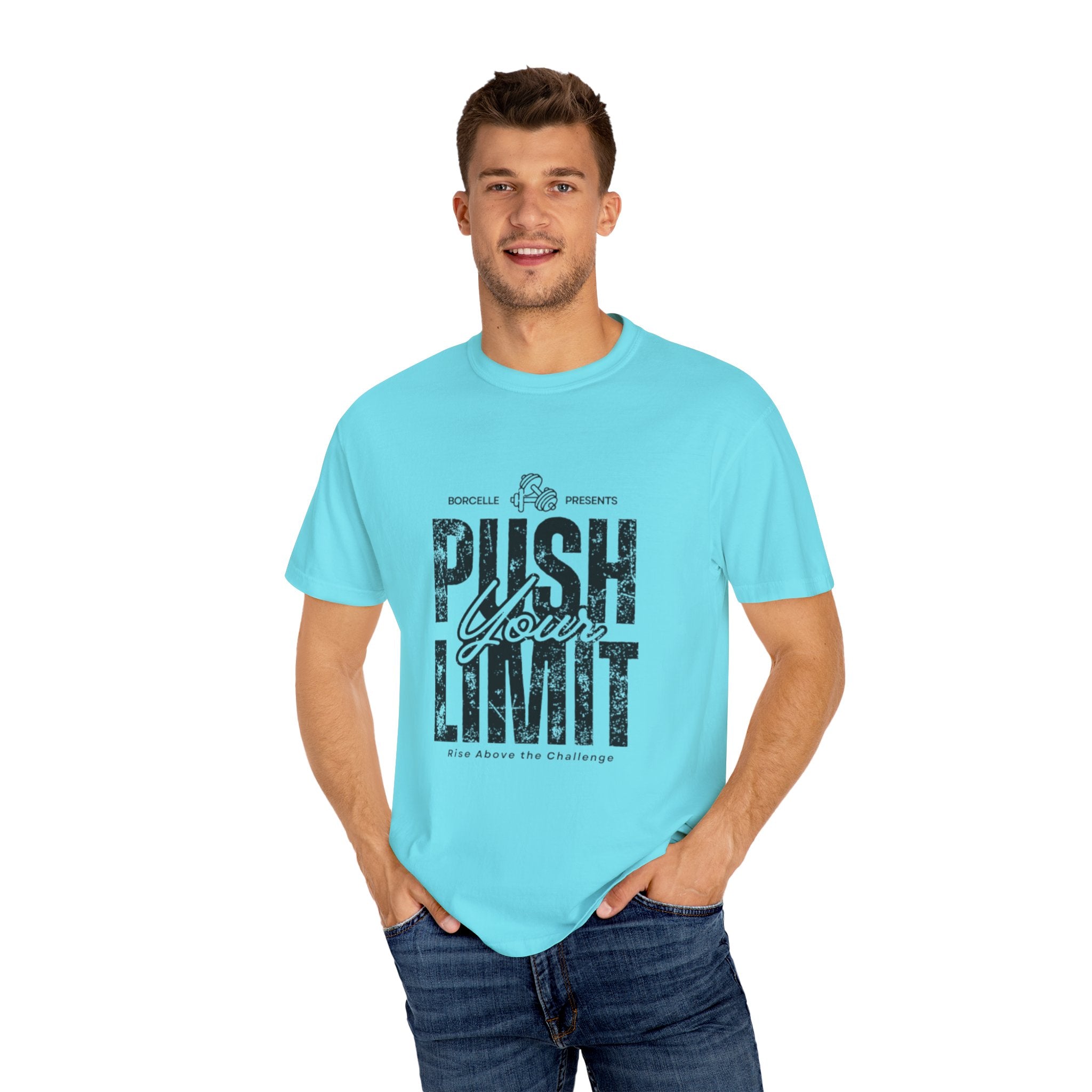 Motivational Gym T-shirt, Push Your Limit Tee, Workout Top, Fitness Apparel, Unisex Activewear, Inspirational Clothing