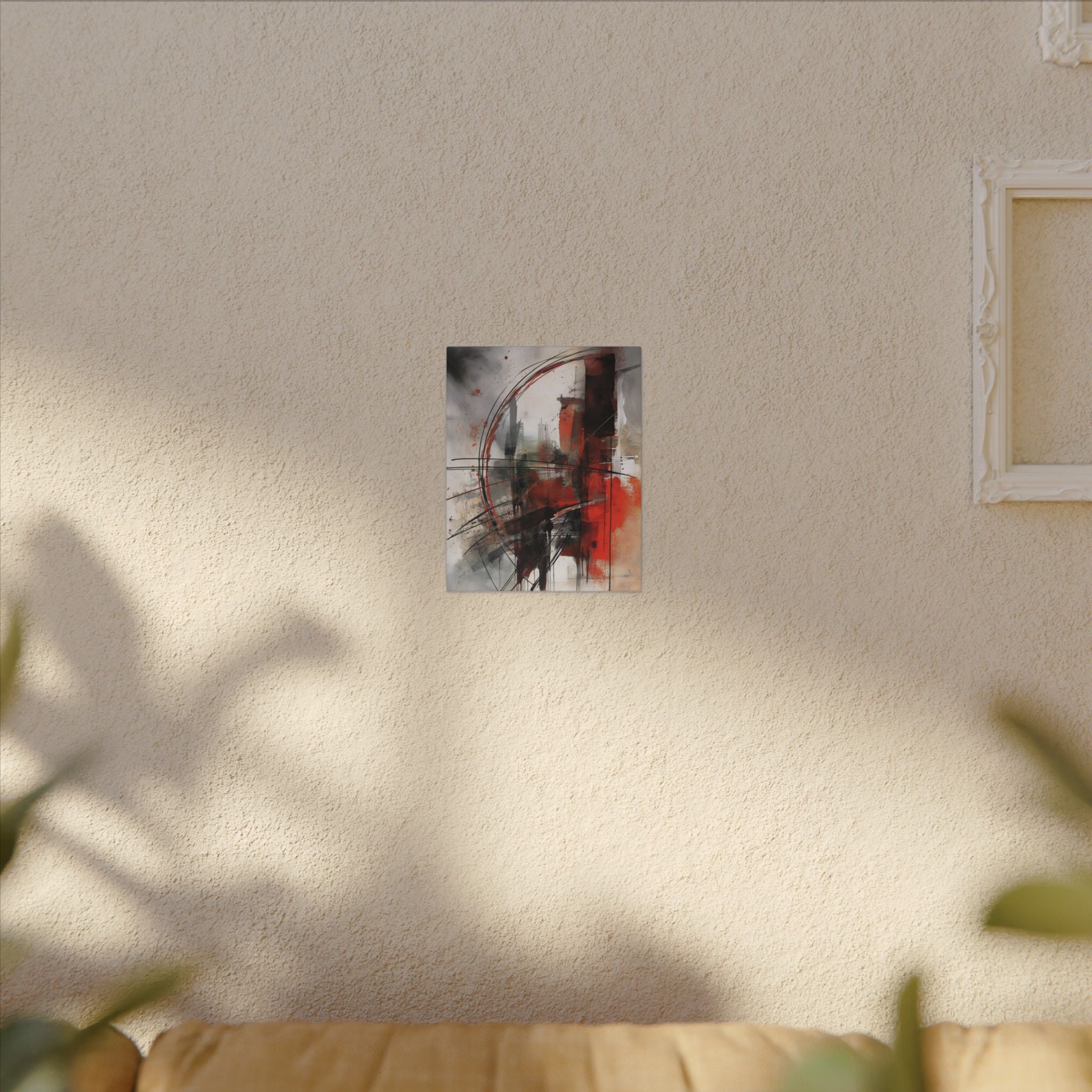 Abstract Red and Black Wall Art Canvas, Home Decor, Modern Art, Office Wall Decor, Minimalist Art, Gift for Art Lovers