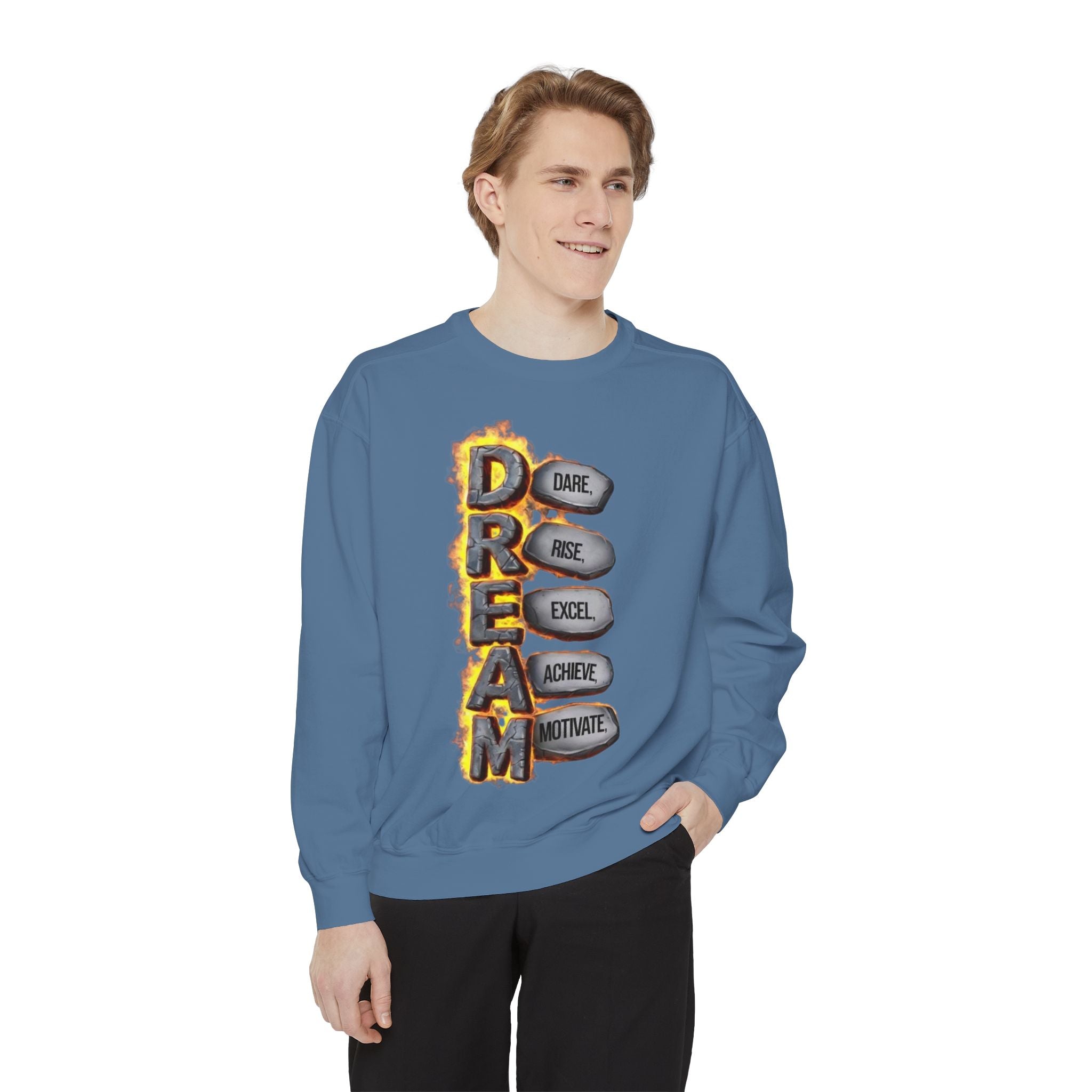 Dream Inspiring Unisex Sweatshirt, Cozy Motivational Gift, Perfect for Casual Outings, Dreamers & Creatives, Inspirational Apparel