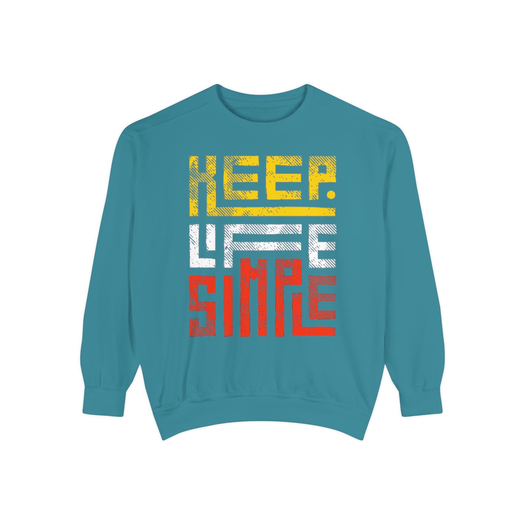 Keep Life Simple Sweatshirt, Cozy Unisex Pullover, Relaxed Fit Sweatshirt, Gift Idea for Minimalists, Casual Wardrobe Essential, Chill [...]