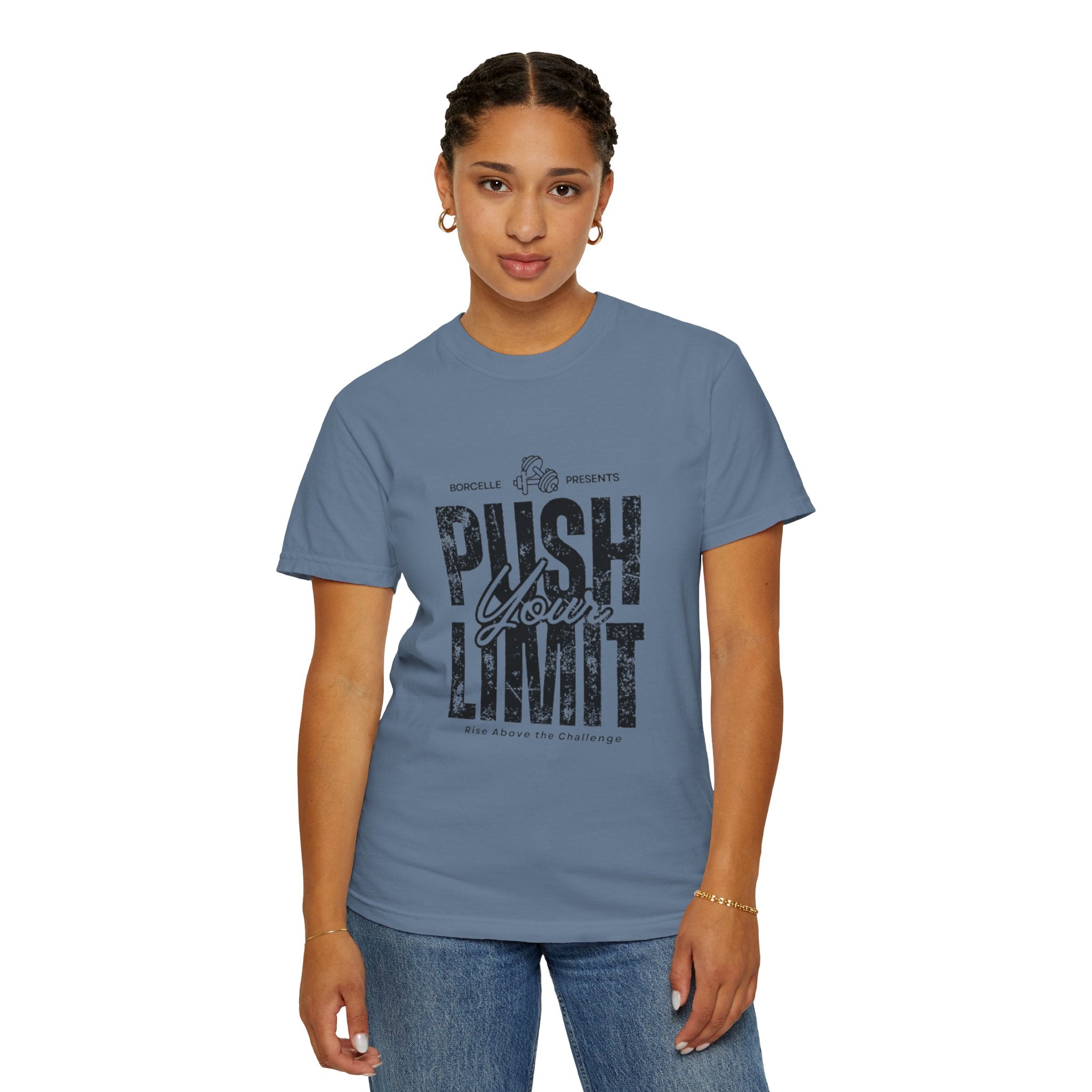 Motivational Gym T-shirt, Push Your Limit Tee, Workout Top, Fitness Apparel, Unisex Activewear, Inspirational Clothing