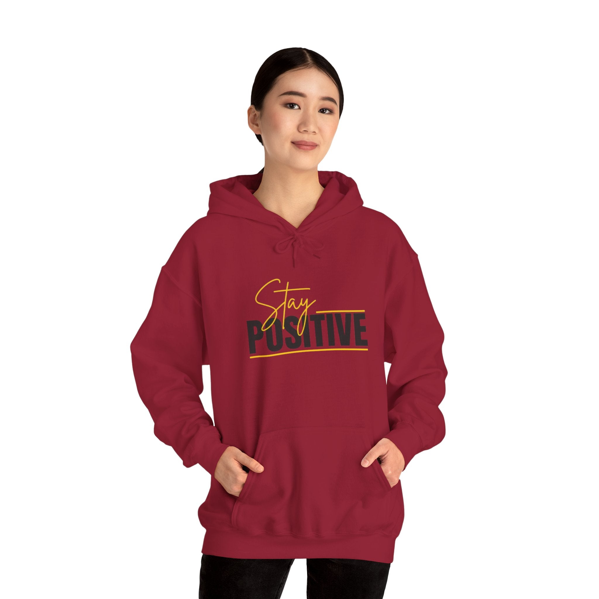 Stay Positive Hoodie - Cozy Unisex Sweatshirt for Motivation, Gifts for Friends, Birthday Present, Self-Care Fashion