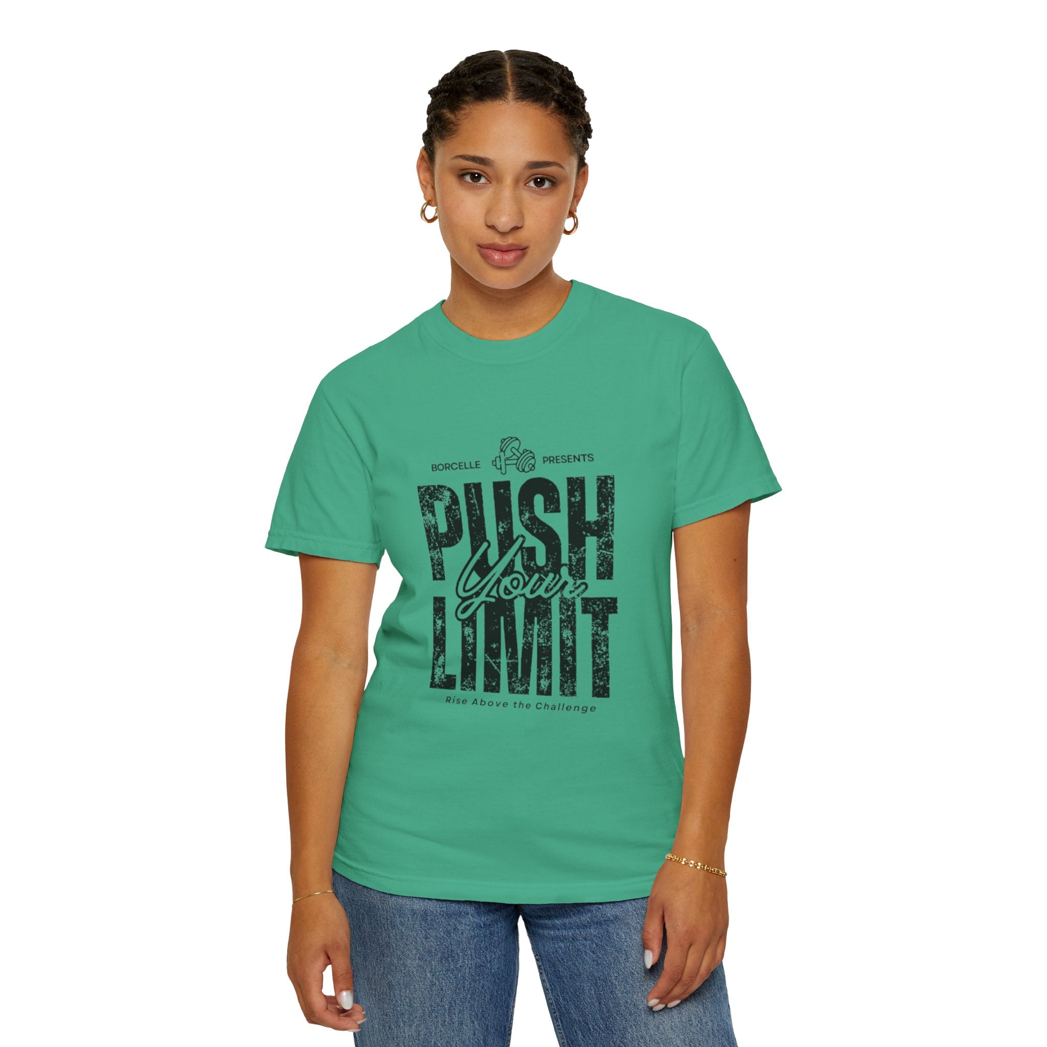 Motivational Gym T-shirt, Push Your Limit Tee, Workout Top, Fitness Apparel, Unisex Activewear, Inspirational Clothing