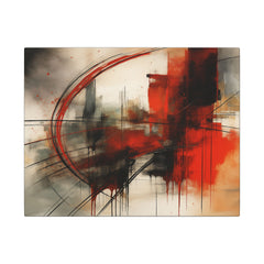 Abstract Red and Black Wall Art Canvas, Home Decor, Modern Art, Office Wall Decor, Minimalist Art, Gift for Art Lovers