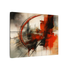 Abstract Red and Black Wall Art Canvas, Home Decor, Modern Art, Office Wall Decor, Minimalist Art, Gift for Art Lovers