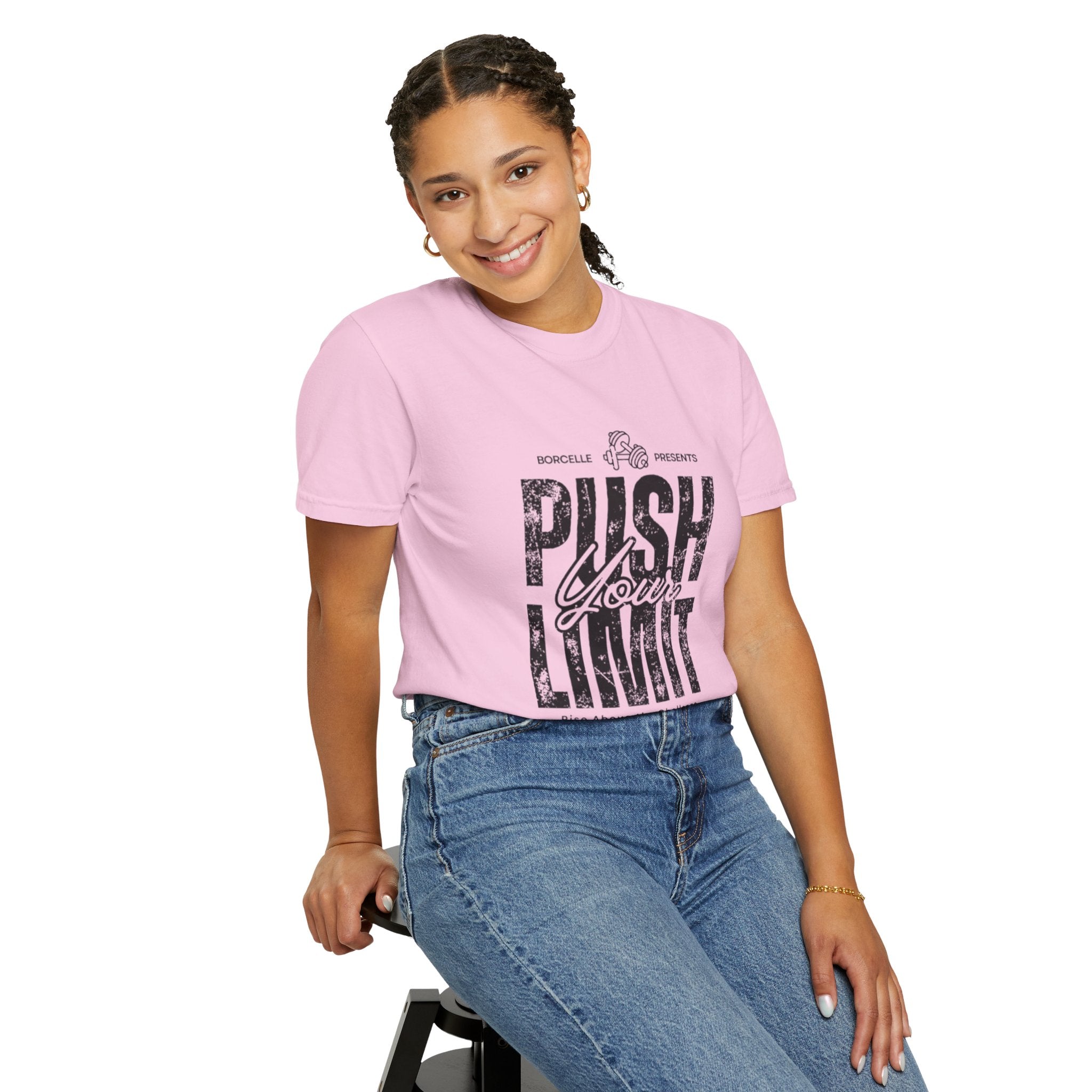 Motivational Gym T-shirt, Push Your Limit Tee, Workout Top, Fitness Apparel, Unisex Activewear, Inspirational Clothing