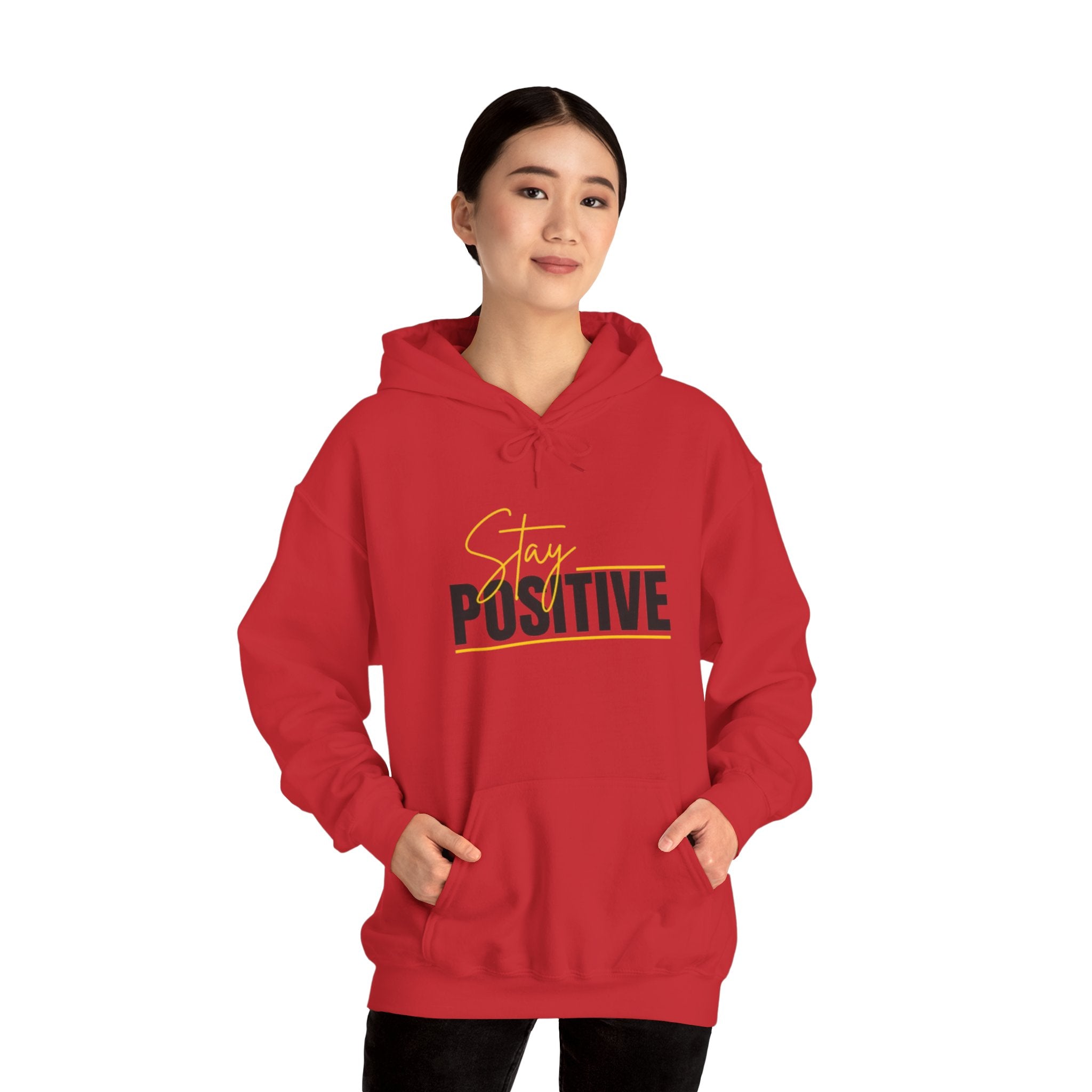 Stay Positive Hoodie - Cozy Unisex Sweatshirt for Motivation, Gifts for Friends, Birthday Present, Self-Care Fashion