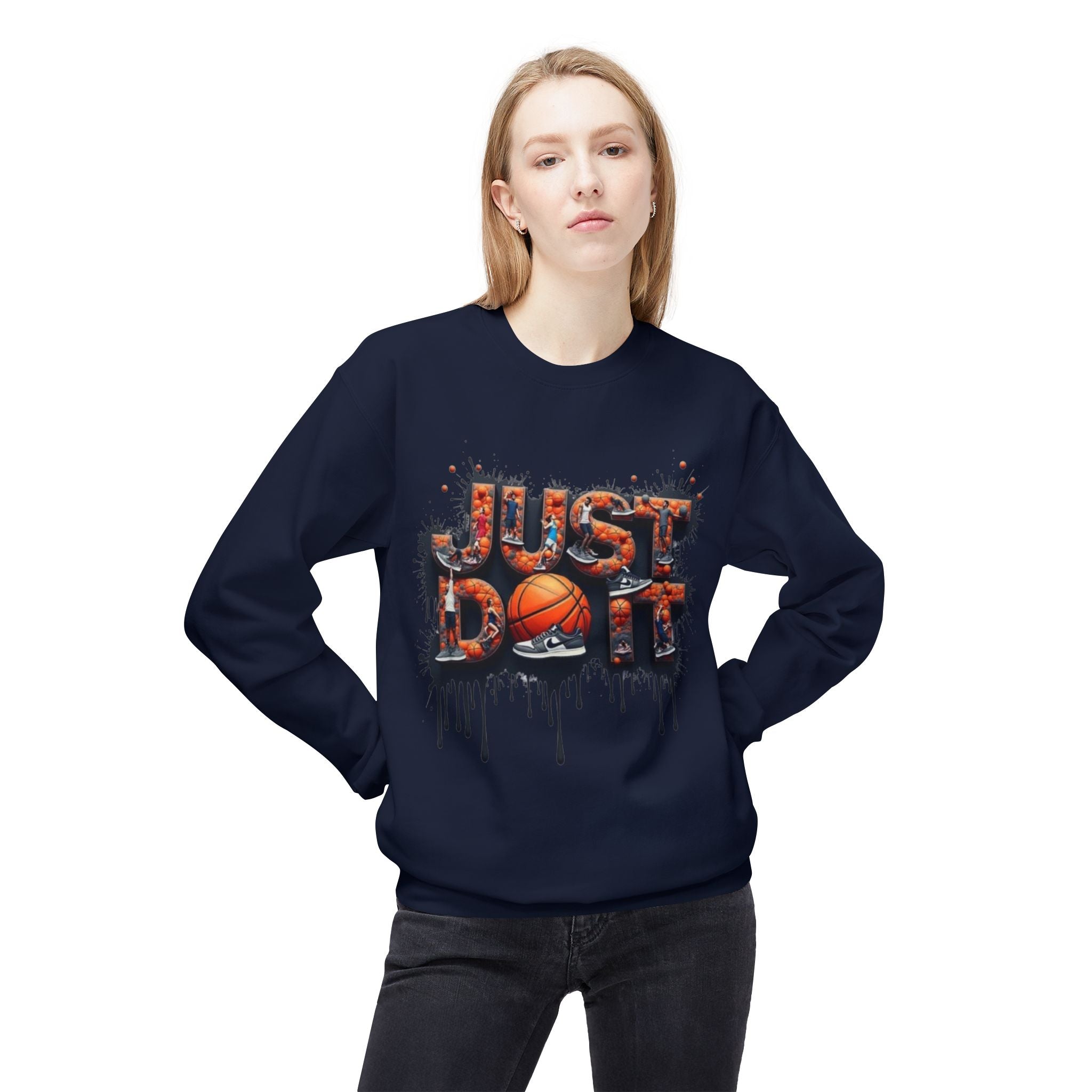 Sporty Basketball Crewneck Sweatshirt, Perfect for Athletes, Basketball Fans, Casual Wear, Gifts for Him, Game Day Essentials