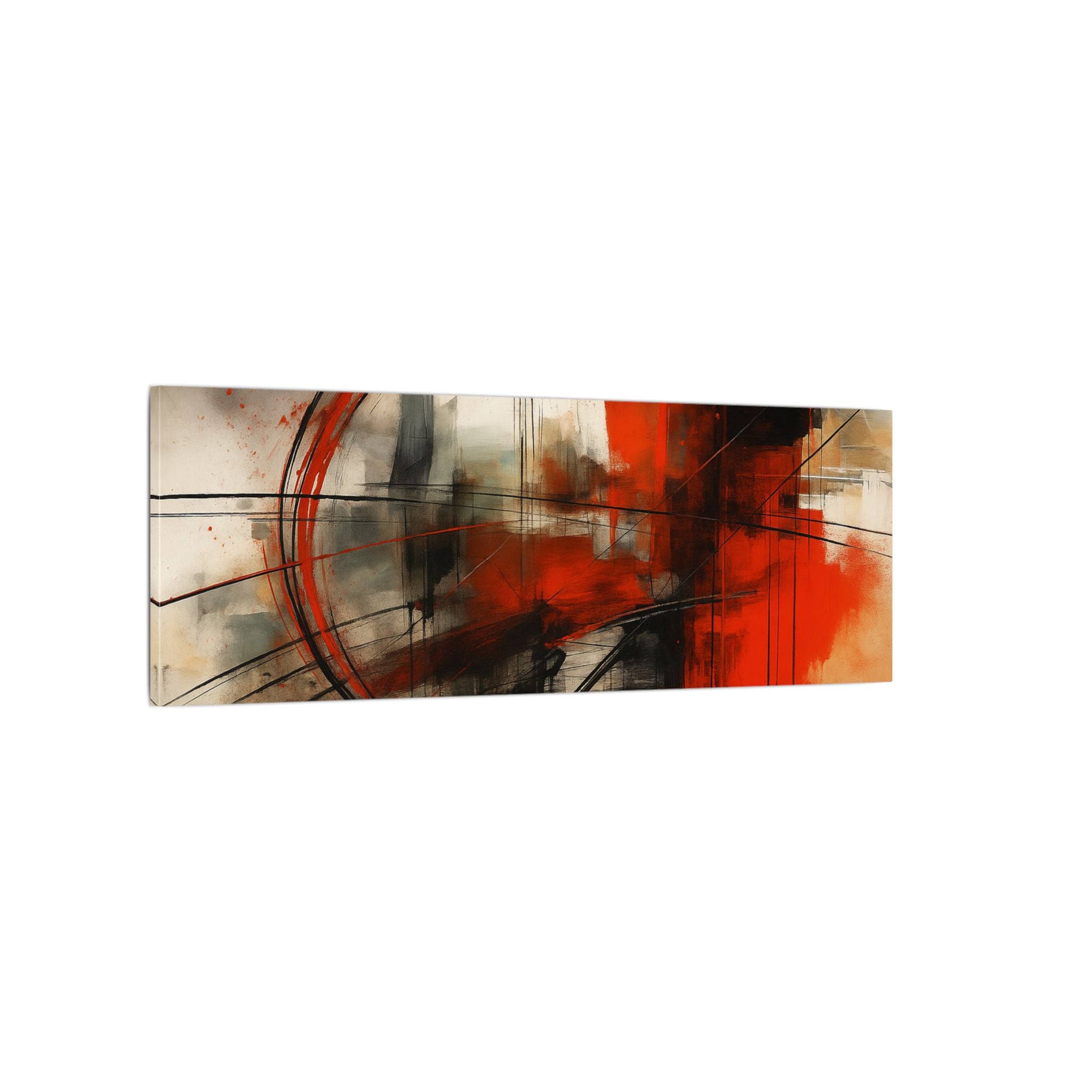 Abstract Red and Black Wall Art Canvas, Home Decor, Modern Art, Office Wall Decor, Minimalist Art, Gift for Art Lovers