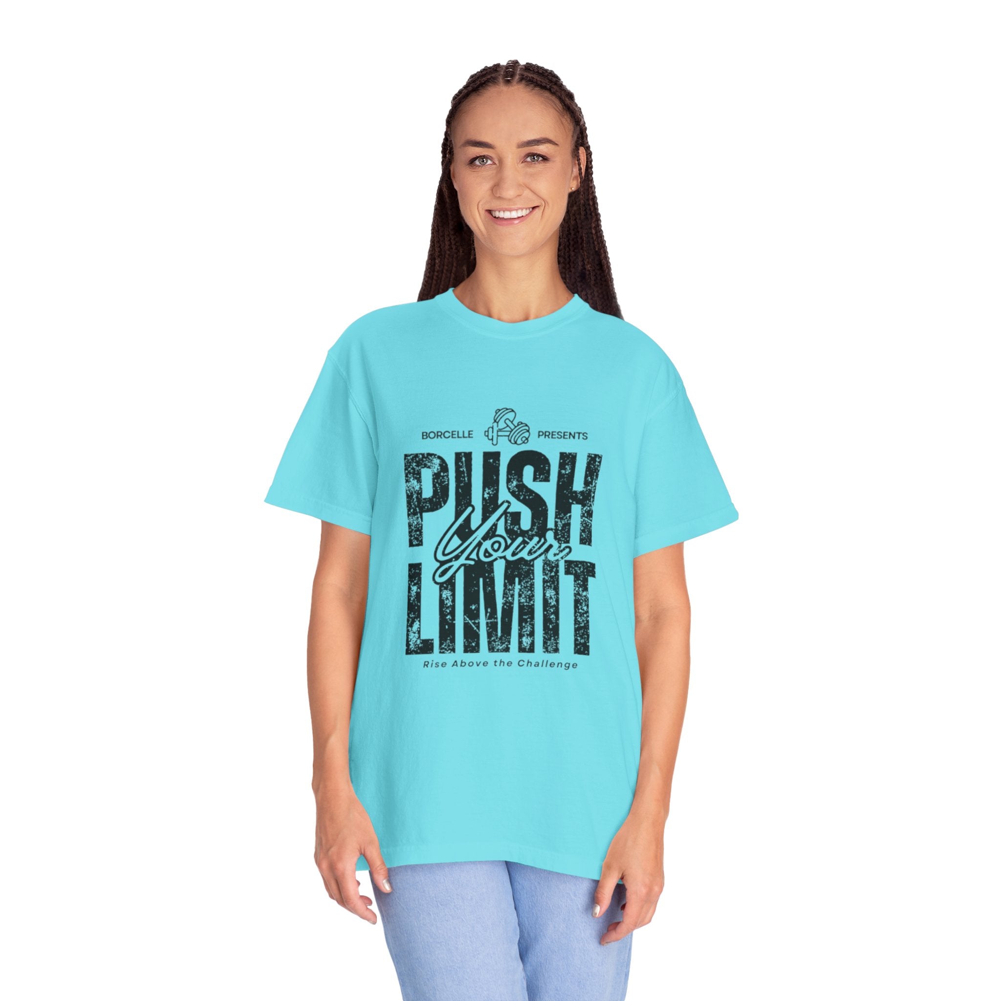 Motivational Gym T-shirt, Push Your Limit Tee, Workout Top, Fitness Apparel, Unisex Activewear, Inspirational Clothing