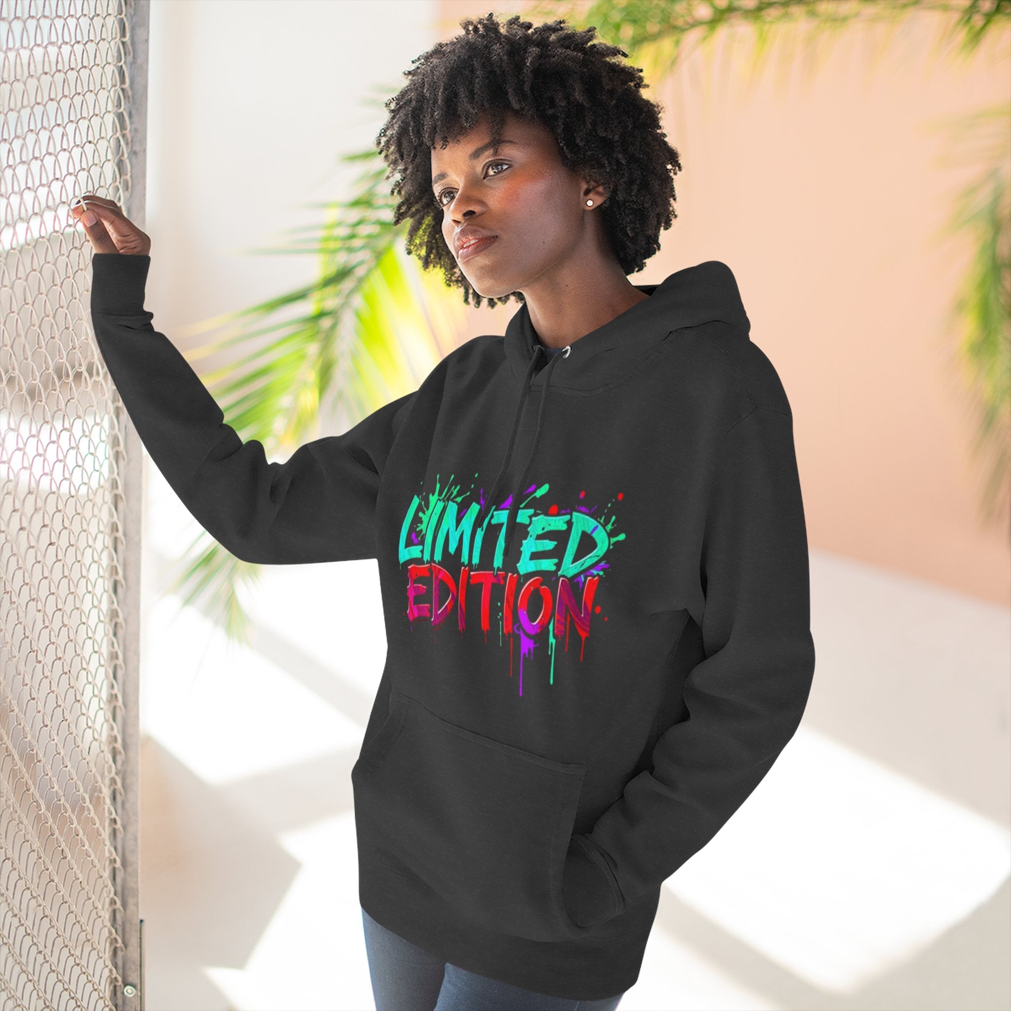 Limited Edition Three-Panel Fleece Hoodie, Streetwear Sweatshirt, Casual Hoodie, Gift for Him, Fall Fashion, Cozy Apparel