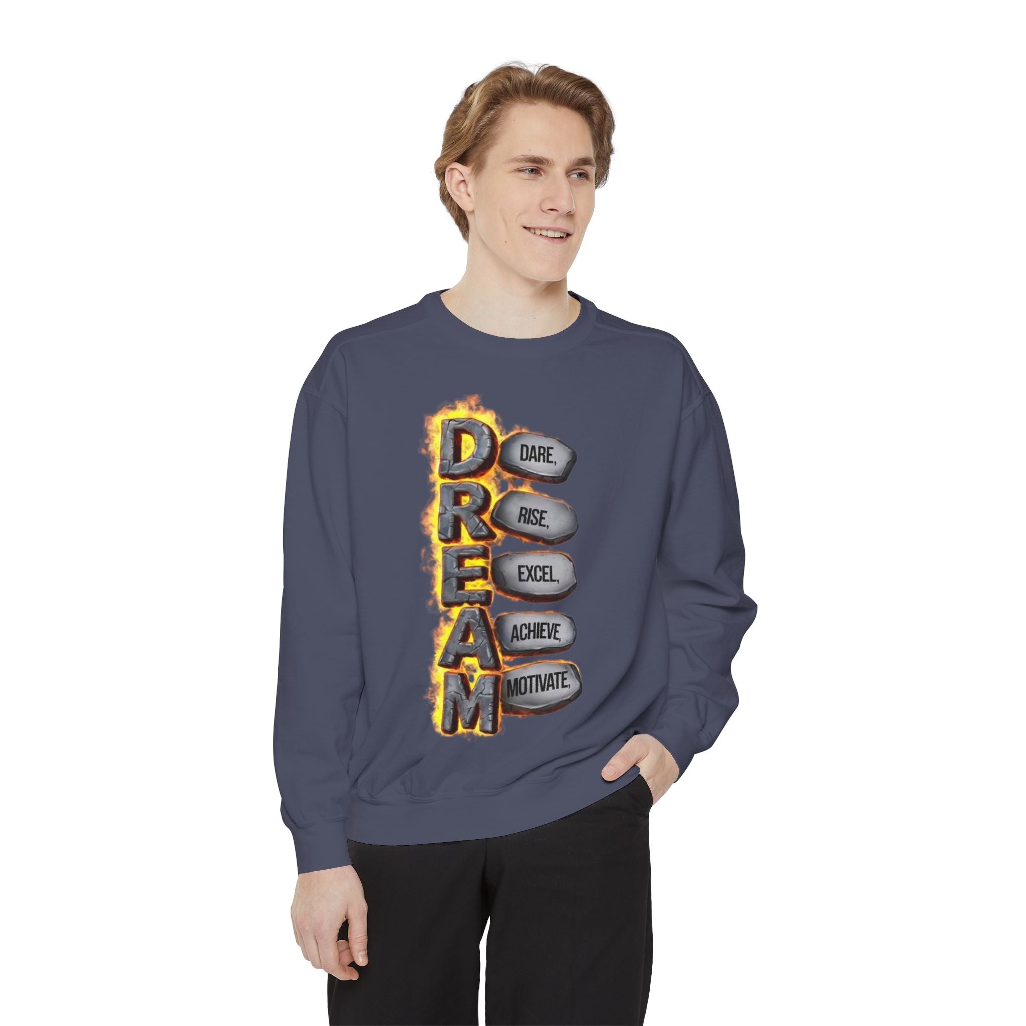 Dream Inspiring Unisex Sweatshirt, Cozy Motivational Gift, Perfect for Casual Outings, Dreamers & Creatives, Inspirational Apparel